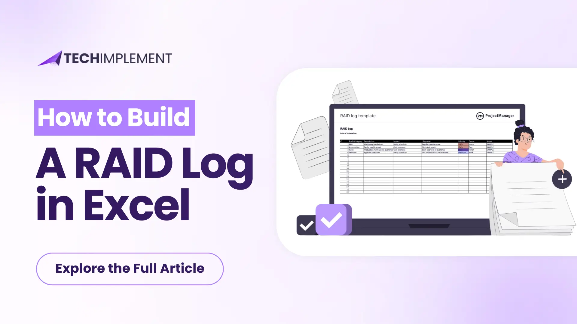 How to Build a RAID Log in Excel